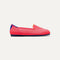 side | The Kids slip-on Loafer in Flamingo shown from a side view showing the outsole.
