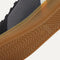Close up of the outsoles of The RS01 Sneaker in Obsidian Black, with raised grooves for added traction.