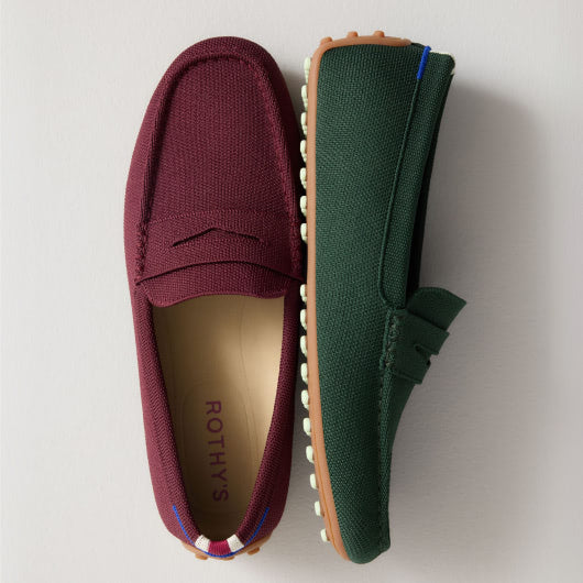 The Men's Driver in Dark Green and Syrah.