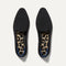 The Almond Loafer in Black shown from the top. 