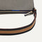 A closeup of The Casual Crossbody in Dark Mist, focusing on the crossbody strap. 