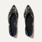 The Point II in Black Chantilly shown from the top.
