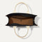 The Classic Tote in Black Coffee, shown from above, with the interior exposed.