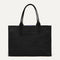 PDP |The Classic Tote in Black Sand, shown from the front. 