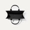 The Classic Tote in Black Sand, shown from above, with the interior exposed.