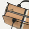 The Classic Tote in Grand Piano, shown from above, with the top zipper closed. 
