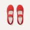 The Kids Mary Jane in Glamour Red shown from the top.