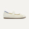 side | The Kids Mary Jane in White Open-Knit shown from the side.