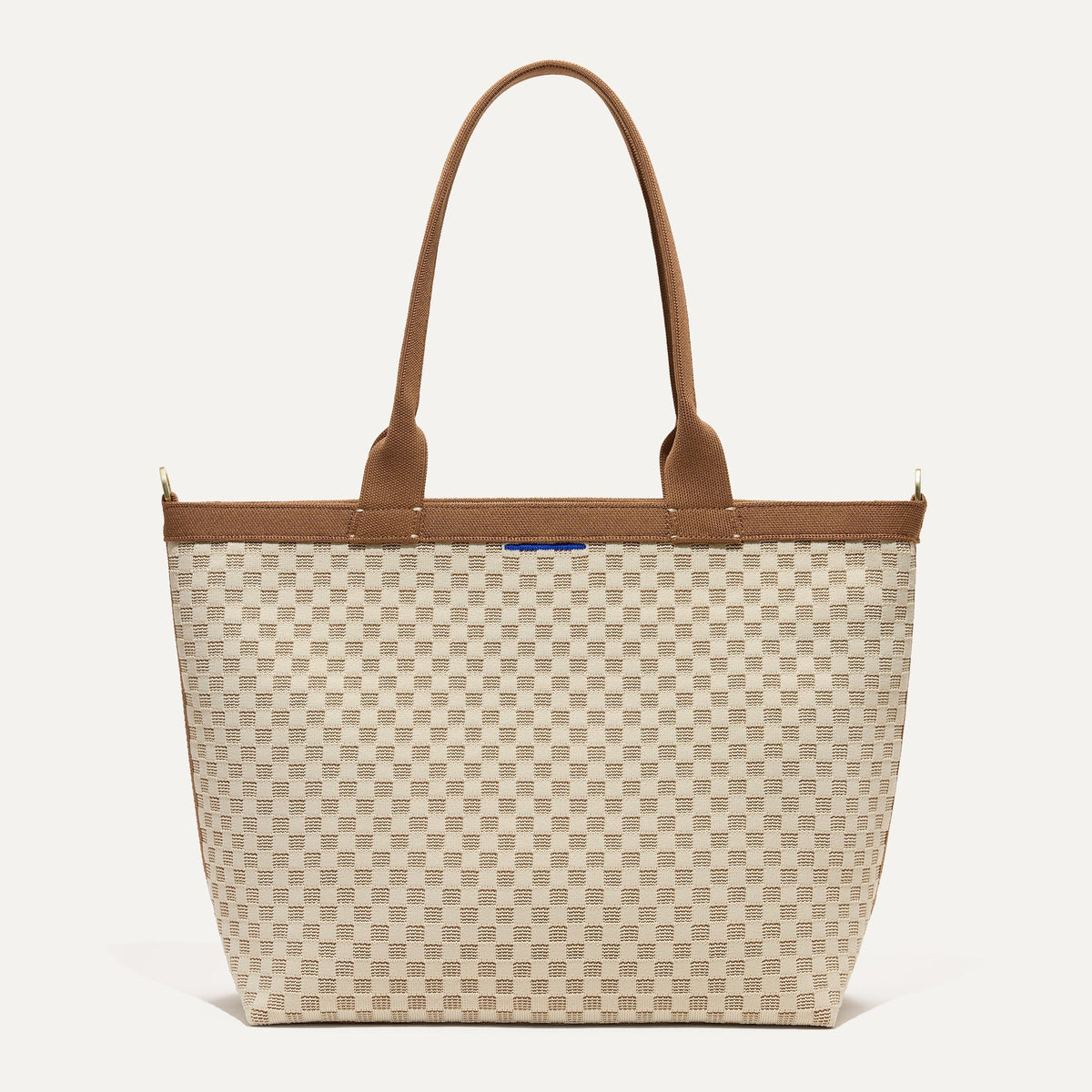 PDP |The Lightweight Zip Tote in Vanilla Wafer shown from the front.