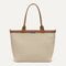 PDP |The Lightweight Zip Tote in Vanilla Wafer shown from the front.