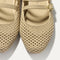 Close up of the toe and vamp of The Double Buckle Mary Jane in Dune Mesh.