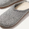 The toe and vamp of The Cozy Clog, in diagonal view.
