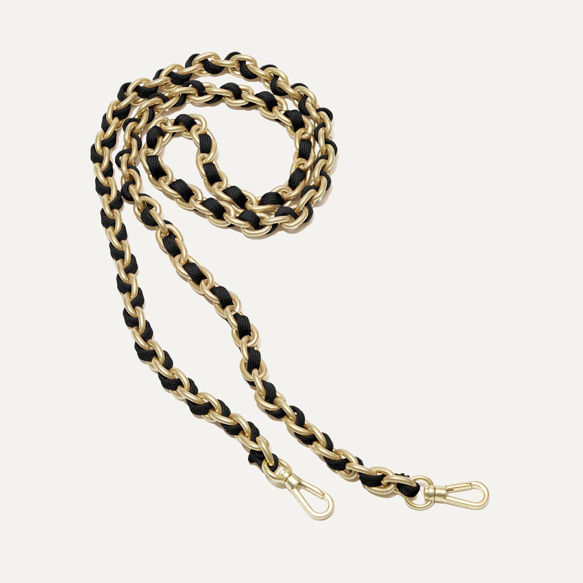 The Crossbody Strap in Black Chain.