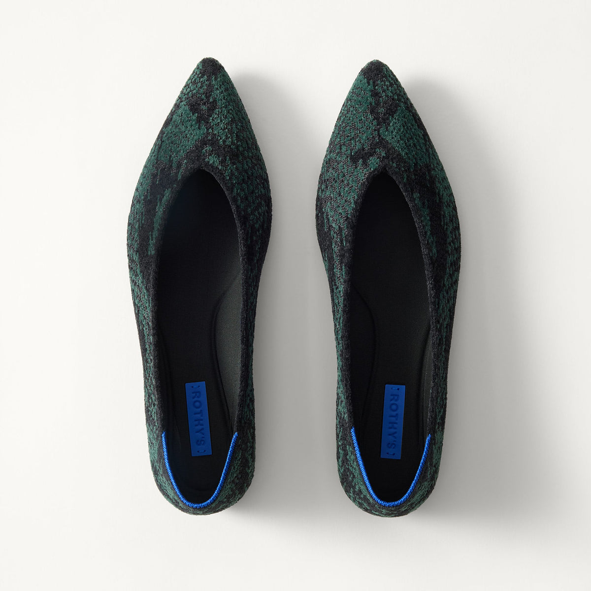 PDP | The Point III in ReVelvet Evergreen Python shown from the top.