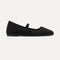 side | The Max Square Mary Jane in ReVelvet™ Black shown from the side.