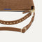  Daily Crossbody in Revelvet™ Cinnamon lying flat, showing the detachable top handle and adjustable crossbody strap.