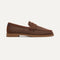 side | The Penny Loafer in Cinnamon Raffia-Knit shown from the side.