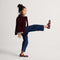 model | Alternate view of model wearing The Kids Mary Jane in ReVelvet™ Metallic Twinkleberry.