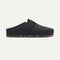 side | The Braid Clog in Black shown from the side.