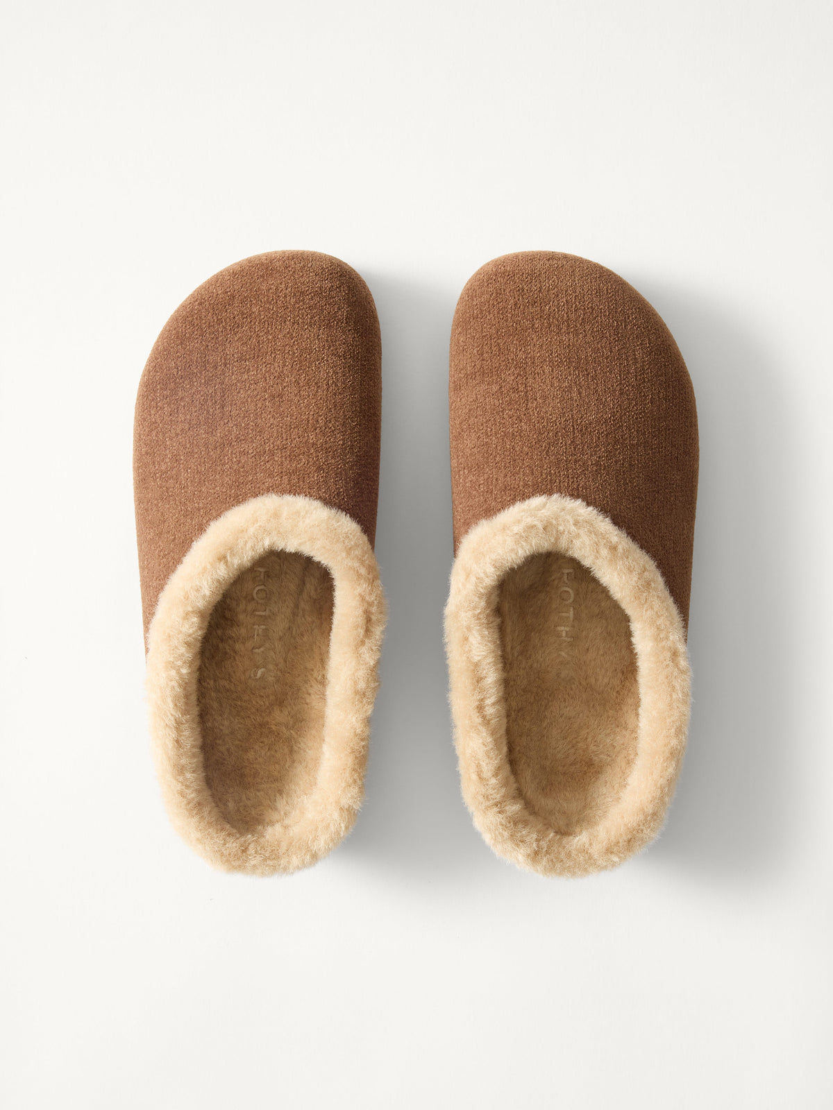 PLP | The Après Clog in ReVelvet Cinnamon shown from the top.
