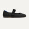 side | The Kids Tux Bow Mary Jane in Black shown from the side.