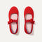 The Kids Tux Bow Mary Jane in Bright Red shown from the top.