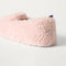Close up of the heel of The Teddy Kids Slipper in Sugar Cookie.