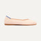 side | The Daily Flat in Bubbly Pink shown from the side. 