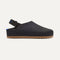 side | The Kids Clog in Black shown from the side. 