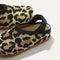 Close up of the rounded topline of The Kids Clog in Desert Cat. 