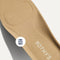 Close up of the Arch Effect Insole on The Men's Driver in Oak Herringbone. 