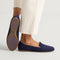 hover | Model wearing The Daily Loafer in Navy. 