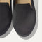 Close up of the toe and vamp of The Daily Loafer in Black. 