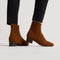 hover | Model wearing The Classic Boot in ReVelvet Russet.