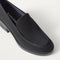 macro | Close up of the toe and vamp on The Block Heel Loafer in Black.