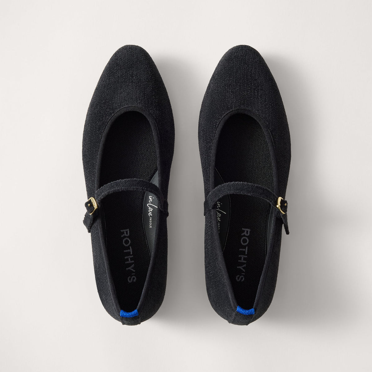 PDP | The Almond Mary Jane in ReVelvet Black shown from the top.