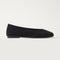 side | The Max Square Ballerina in ReVelvet Black shown from the side.